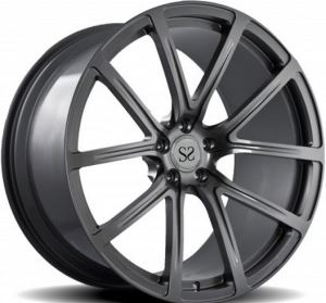 Gloss Black dipalsukan Magnesium Alloy Wheel