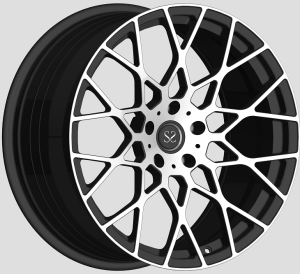 X-shape & Multiple Spoke Black Machine Face 1PC dipalsukan Aluminium Wheels