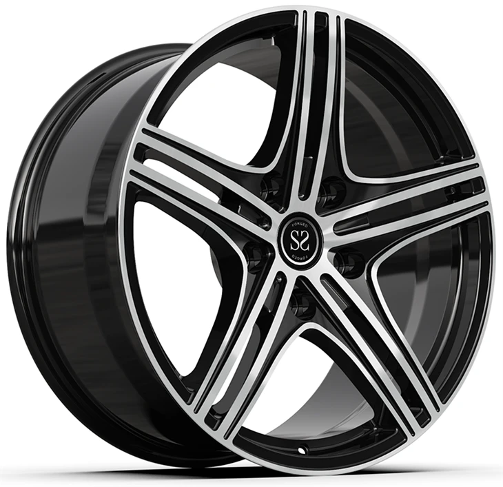 22x9.0 Dan Roda Jejari Mesin Hitam Berkilat 10.5 Untuk Mercedes-benz S-class W223