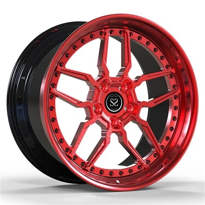 2 Keping Roda Tempa Bentuk Jejari Tersuai 21x10.5 Dan Gula-gula Merah Berus 11.5 Untuk BMW M3 M4