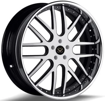 Custom Gloss Black Machined Face 20inch 2-PC Rims yang palsu untuk Audi A7 TUV Rims