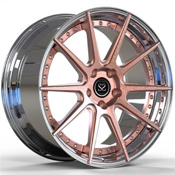 Aloi Aluminium 20 Inci Ditempa 2 Roda Sekeping Pusat Berus Gangsa Digilap Tong Cadillac CTS-V Rim