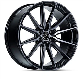 Sesuai Untuk Audi R8 5x112 Custom Gloss Black Machined 1-PC Forged Aluminium Alloy Rims Terhuyung-huyung 20 Dan 21 Inci