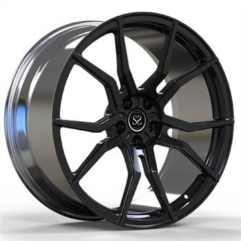 Rim Aloi 1 Keping Hitam Berkilat Rs7 Monoblock 21 Inci 21x10 Roda Tempa Cekung Dalam