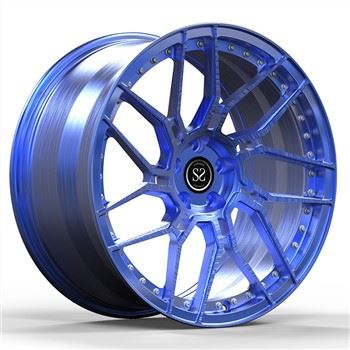 SS1069 Custom 1 Piece Blue Brush Forged Aluminium Rim 5 X 130 Staggered 18 19 20 21 Dan 22 Inci Untuk Porsche 991