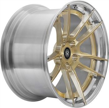 SSEH1021 Custom 20 21 22 Inch Berus Tong Muka Emas 2 Keping Structure Aloi Rim 5 X 120 112 Untuk BMW X5 X6