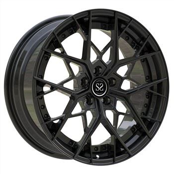 SSJK2078 Sesuai Untuk Audi RS3 Gloss Black Muti-Spoke Custom Forged Aluminium Alloy Rims 5x112 Terhuyung-huyung 19 Dan 20 Inci
