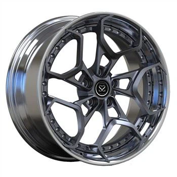 2 PC Roda Palsu 19 inci Cakera Digilap Lip Gun Logam Jejari Untuk Rim Kereta Mercedes Benz A35 Mewah