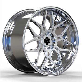 Cakera Berus Jelas serta Tong Digilap 2-Rim Aloi Aluminium PC 18 19 20 21 22 Inci Untuk Kereta Universal