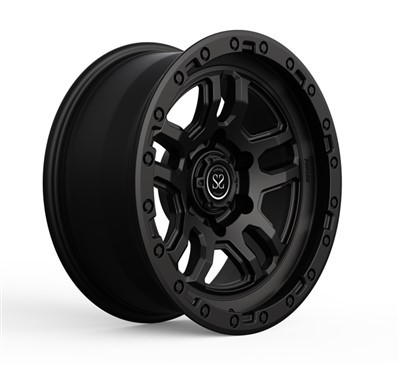 Rim 4X4 Offset Negatif 17X7 Dipalsukan Di Luar Jalan Hitam Matte Untuk Roda Kereta Toyota 4runner